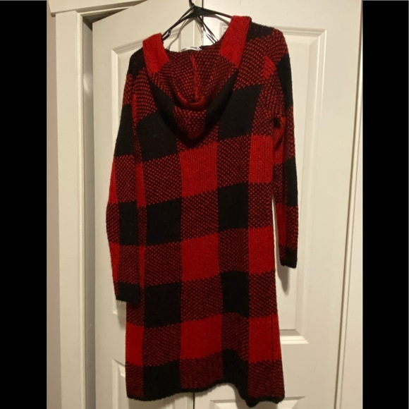 Long plaid sweater - Picture 2 of 2